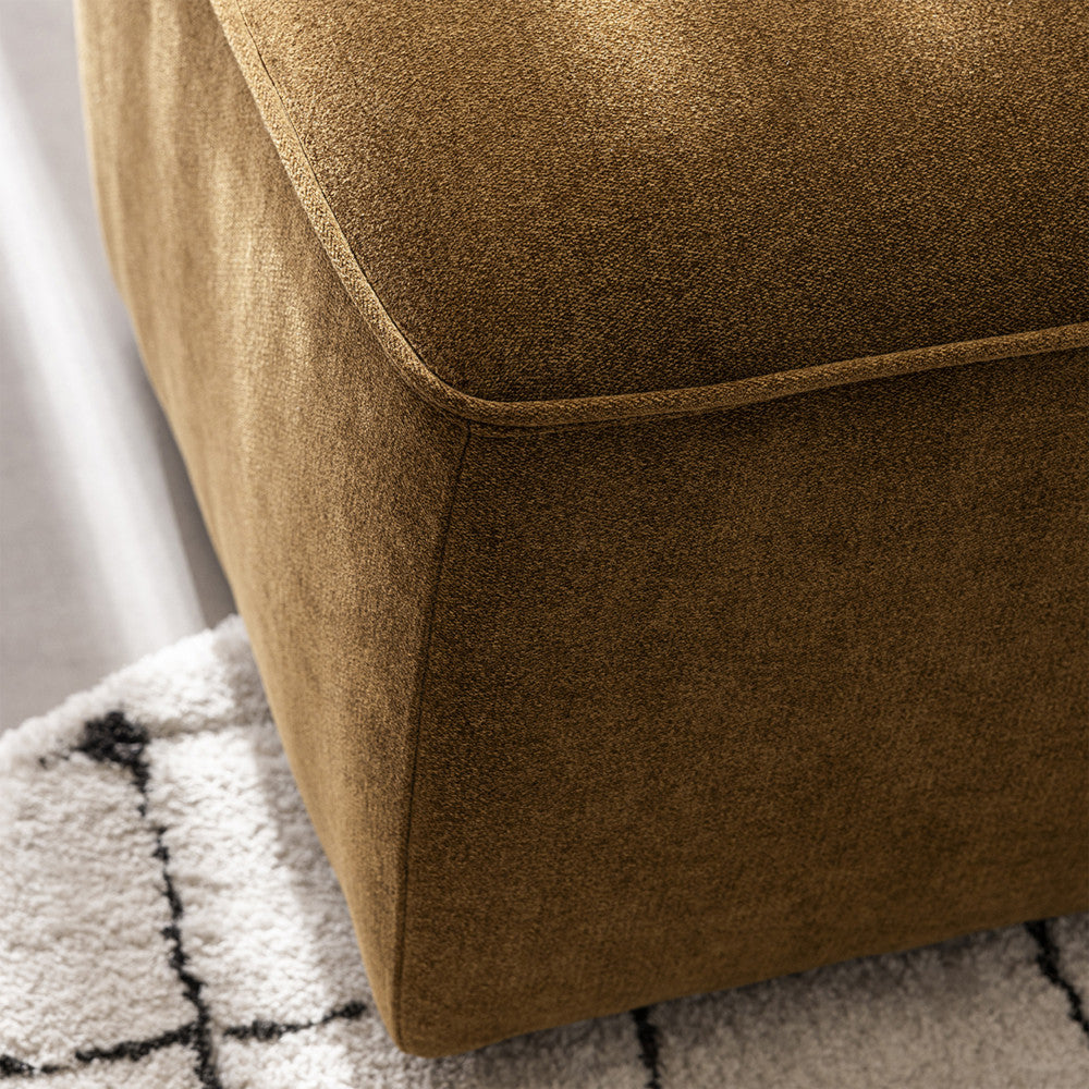 Noor - Puf para sofá modular - Tela - Bronce