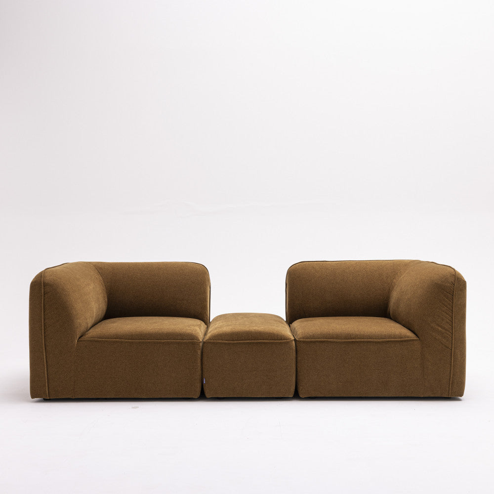 Noor - Puf para sofá modular - Tela - Bronce
