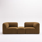 Noor - Puf para sofá modular - Tela - Bronce