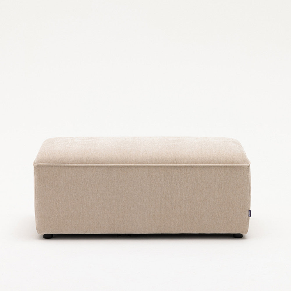 Noor - Puf para sofá modular - Tela - Beige