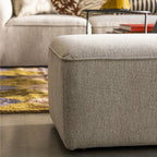 Noor - Puf para sofá modular - Tela - Natural jaspeado