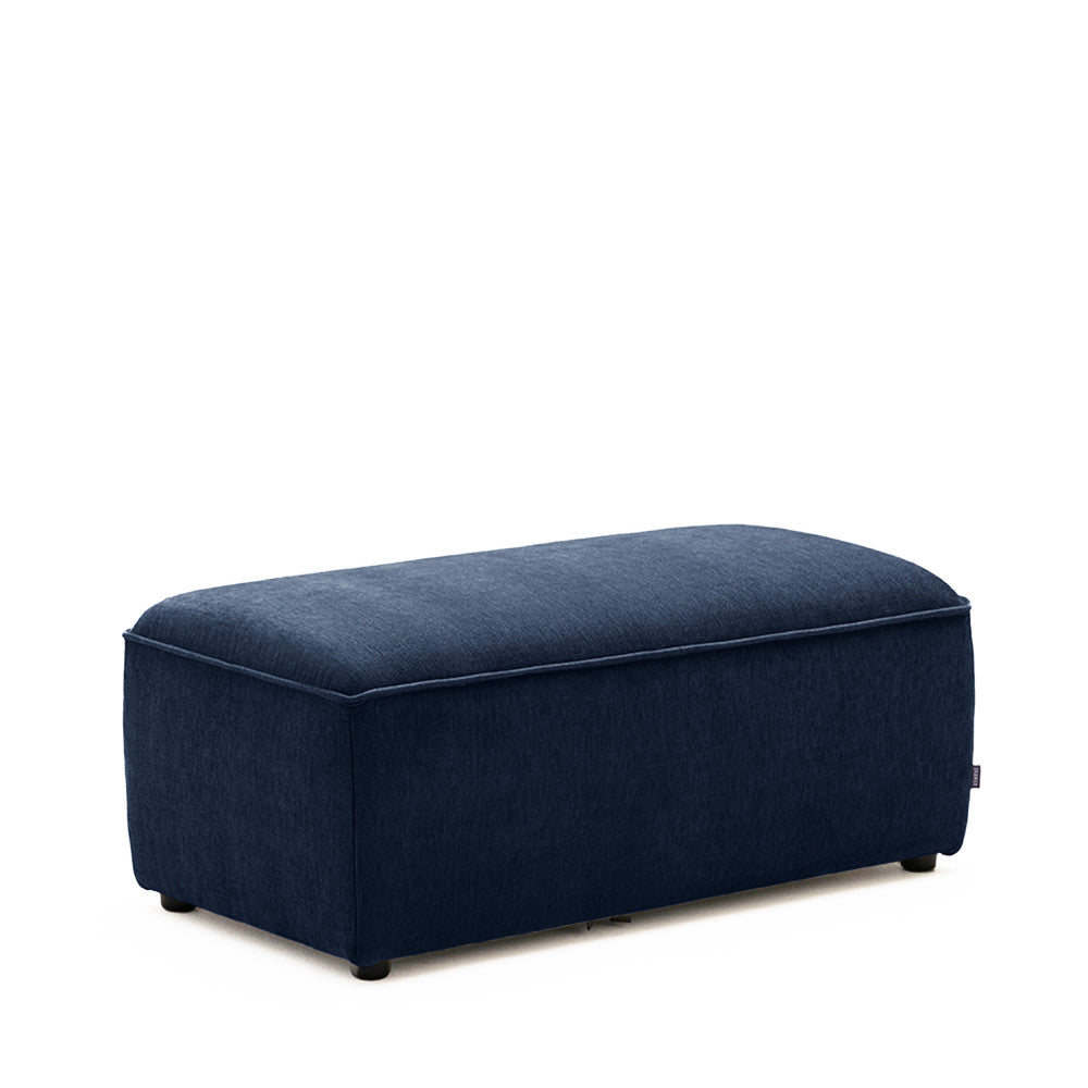 Noor - Ottoman for Modular Sofa - Fabric - Navy Blue