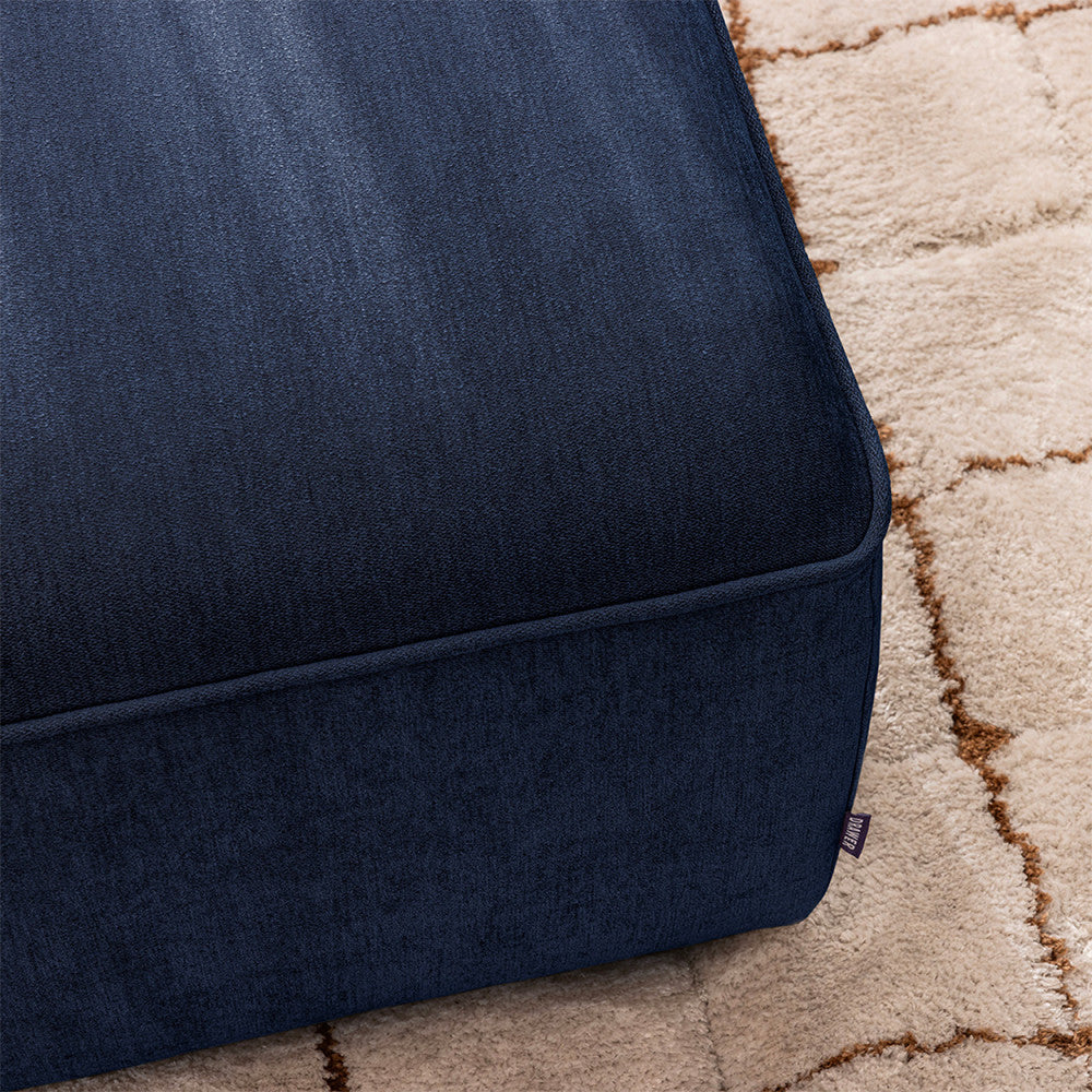Noor - Ottoman for Modular Sofa - Fabric - Navy Blue