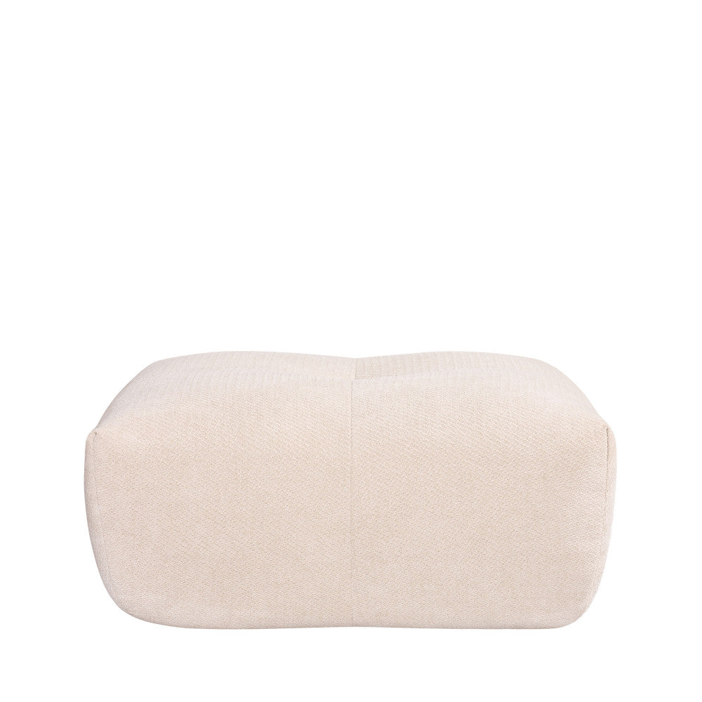 Alba - Pouf Repose-Pieds Compressé - Tissu - Beige