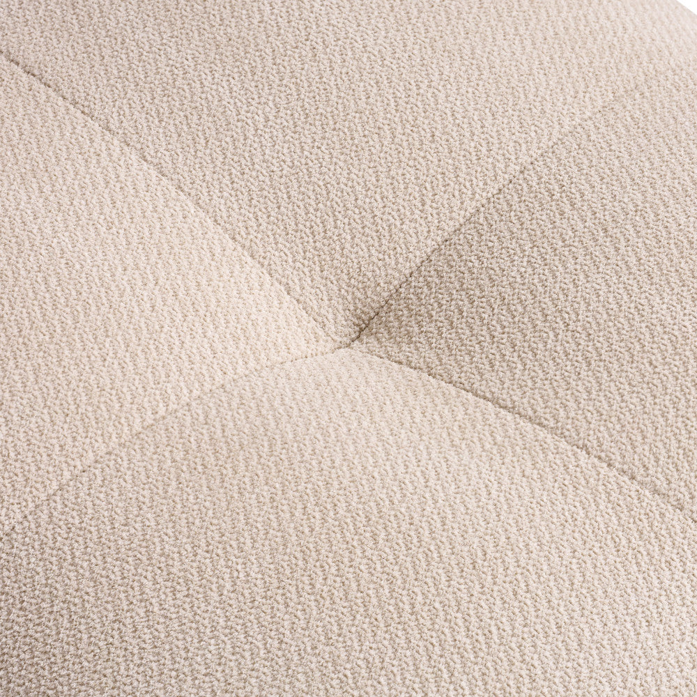 Alba - Pouf Repose-Pieds Compressé - Tissu - Beige