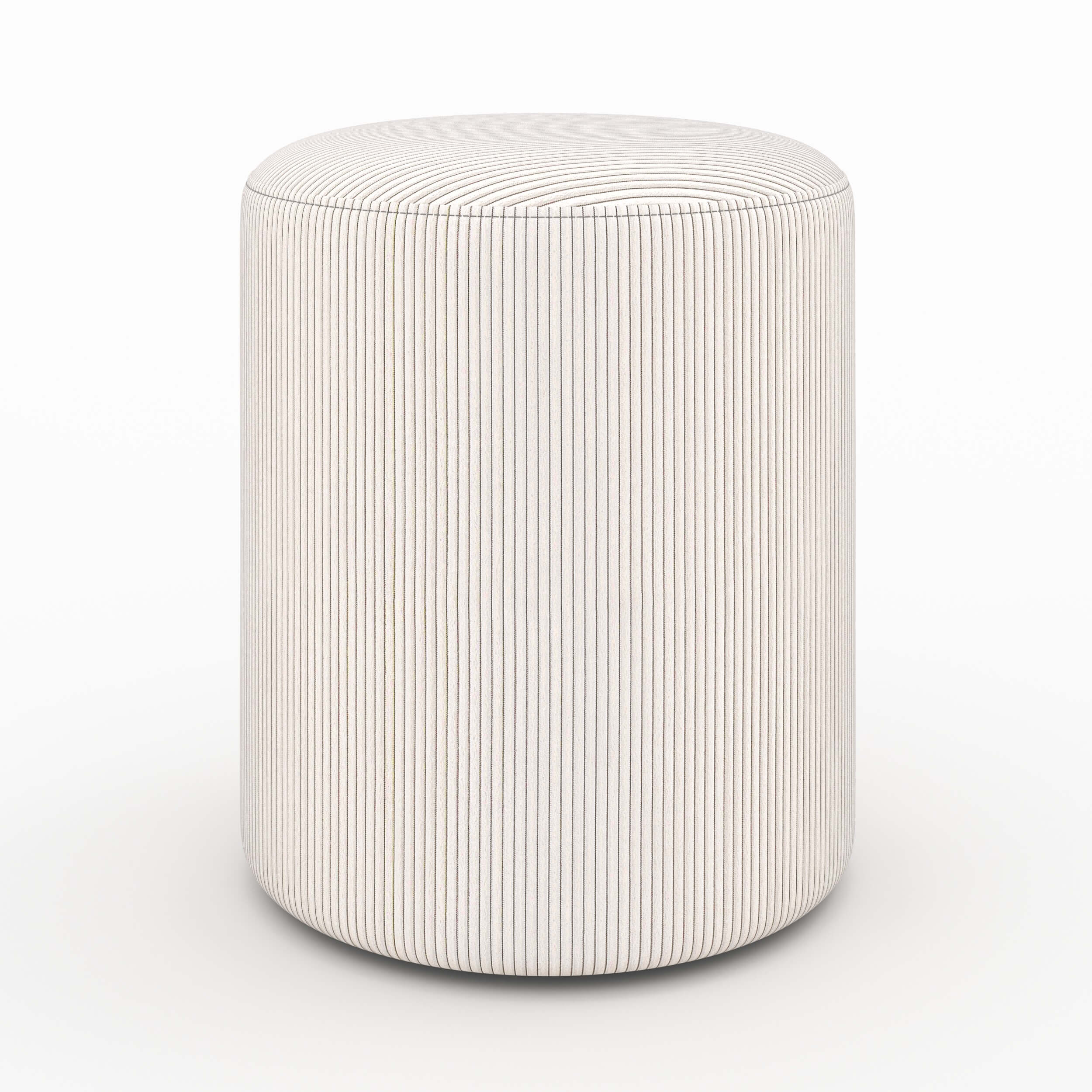 Lily - Puf redondo de pana beige
