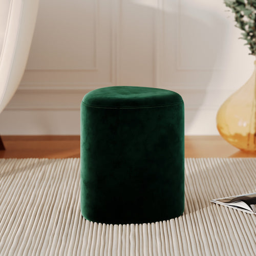 Emmy - Pouf Triangulaire En Velours Vert