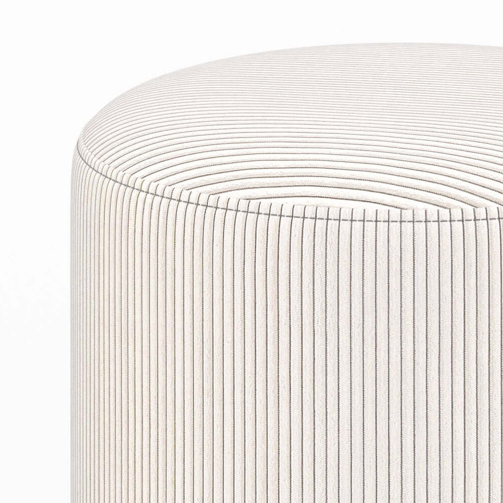 Lily - Puf redondo de pana beige