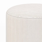 Lily - Puf redondo de pana beige