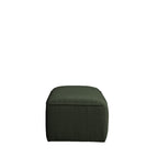 Noor - Puf para sofá modular - Tejido bouclette - Verde caqui