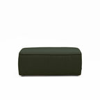 Noor - Puf para sofá modular - Tejido bouclette - Verde caqui