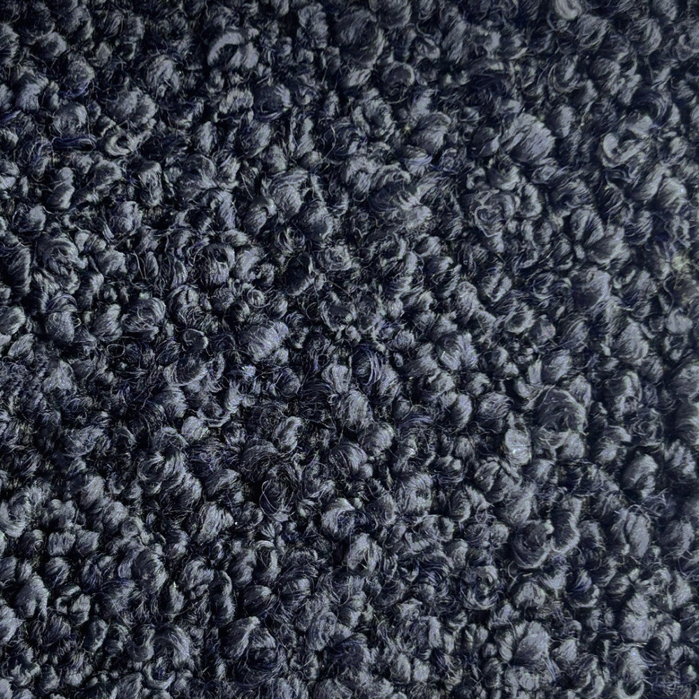 Noor - Puf para sofá modular - Tejido bouclé - Azul marino