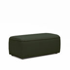 Noor - Puf para sofá modular - Tejido bouclette - Verde caqui