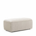 Noor - Puf para sofá modular - Terciopelo acanalado - Crudo