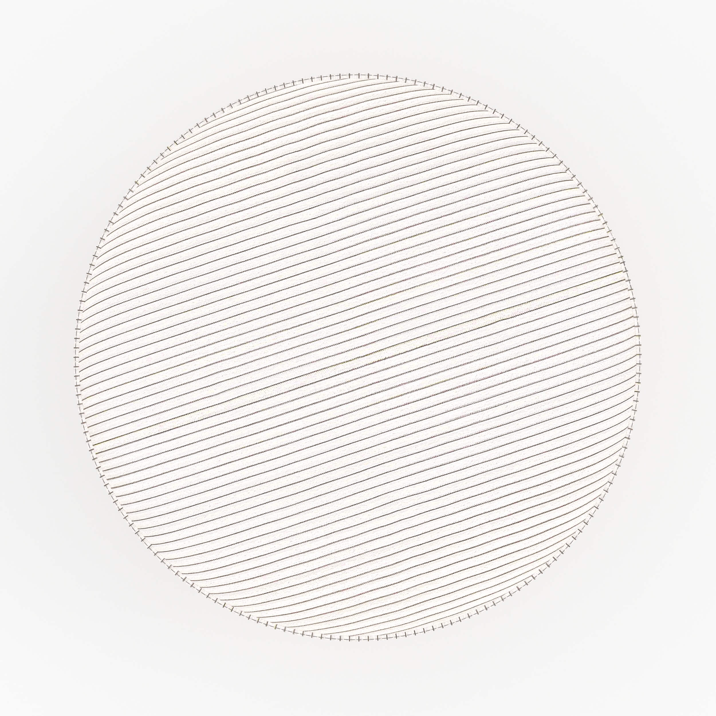 Lily - Puf redondo de pana beige