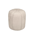 Flower - Round Pouffe - Fabric - Beige
