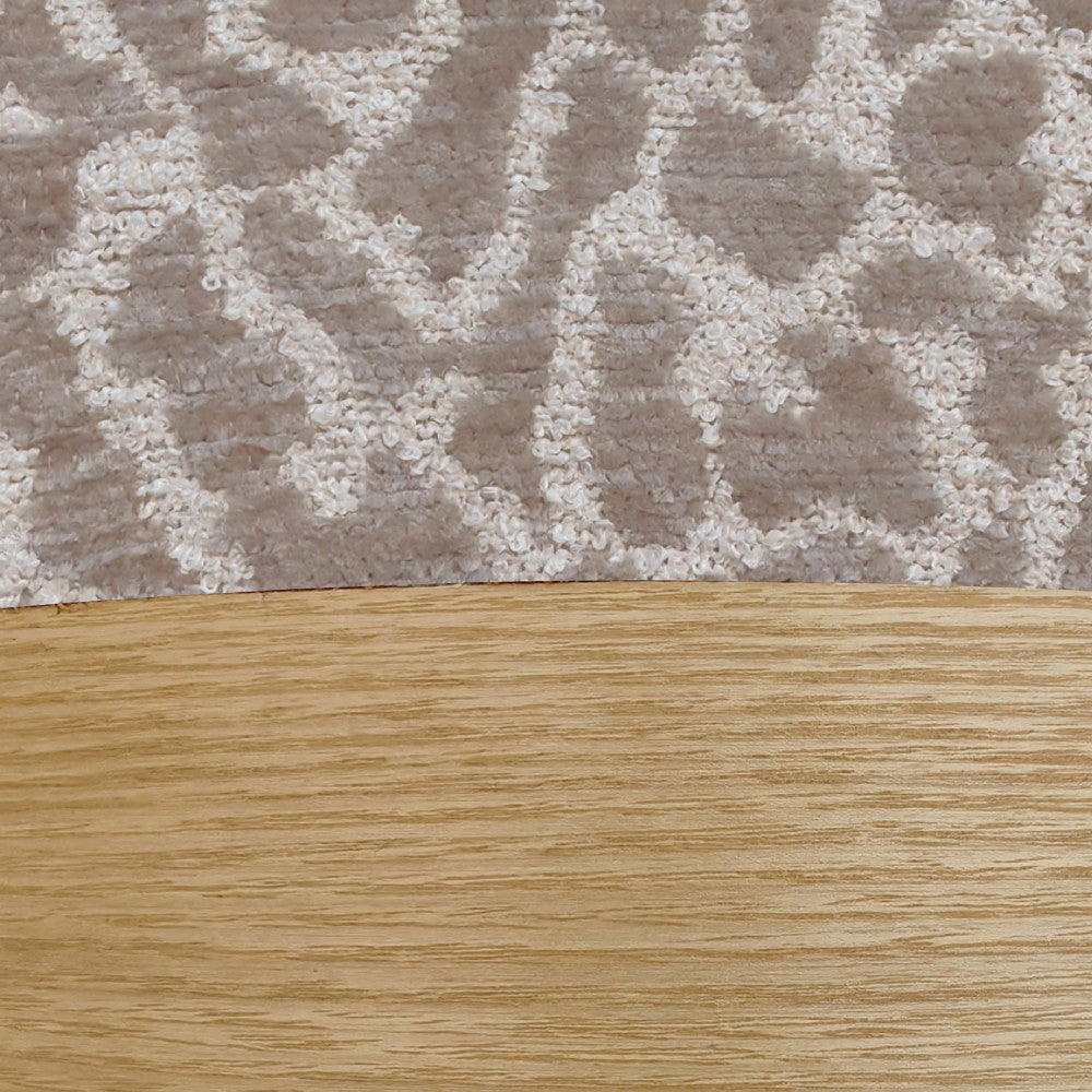 Wild - Round Pouffe - Leopard-Print Fabric - Beige