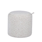 Zoé - Puf Con Almacenamiento Estampado De Leopardo Convertible En Mesa Auxiliar - Beige