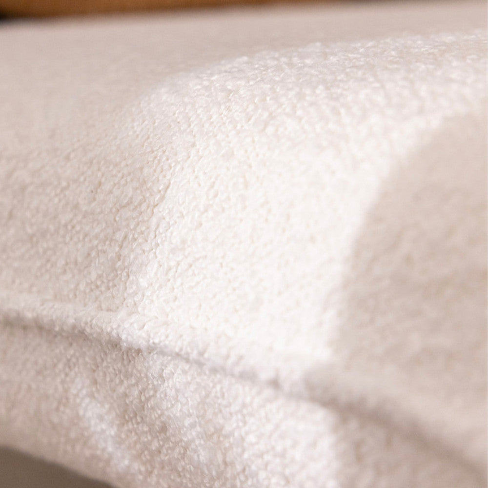 Full - Pouf - Tissu Bouclette - Blanc