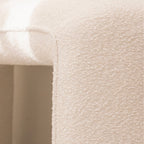 Full - Pouf - Tissu Bouclette - Blanc