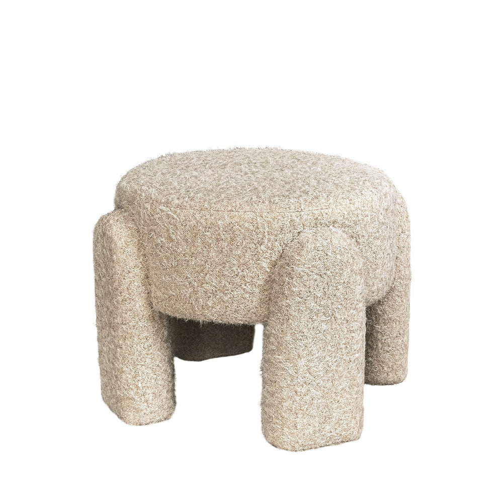 Nolan - Pouf - Tissu - Beige