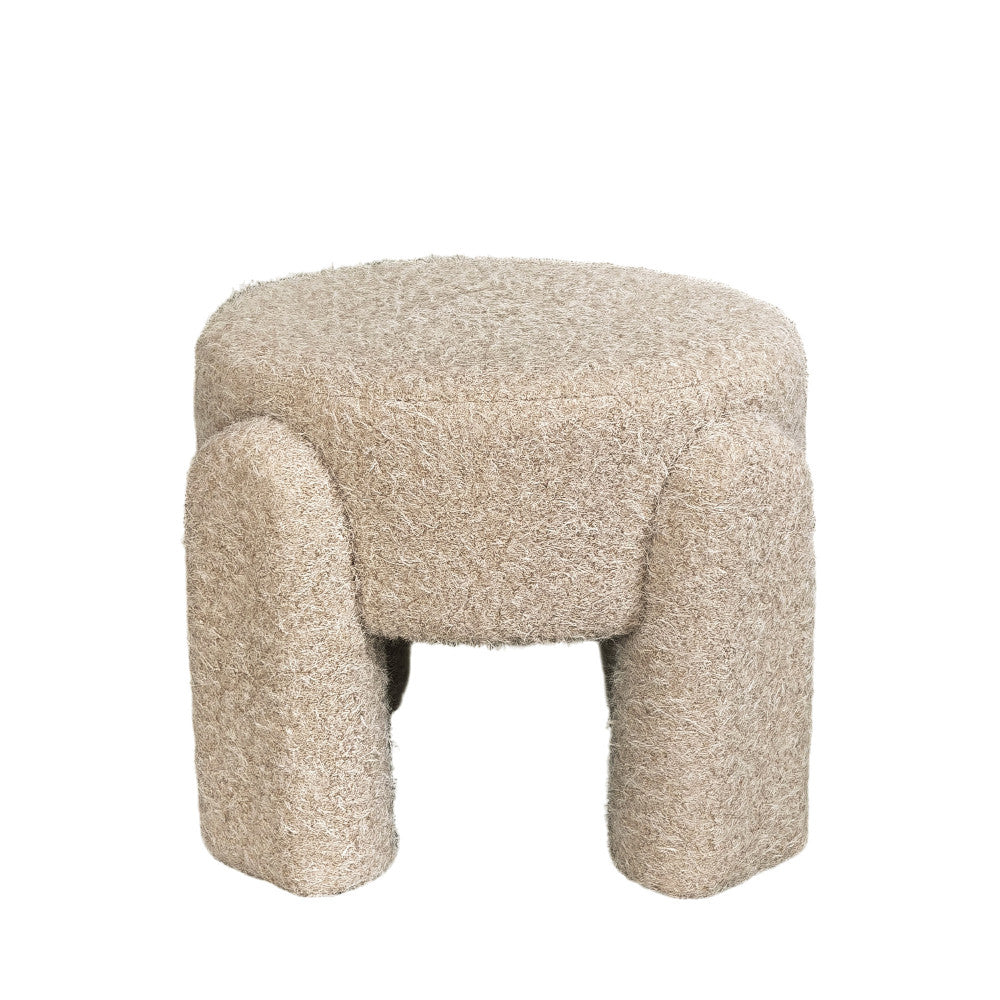 Nolan - Pouf - Tissu - Beige