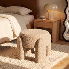 Nolan - Pouf - Tissu - Beige