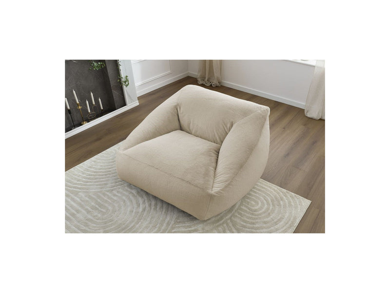 Pouf Ultra Moelleux - Lilibet - Tissu Imitation Fourrure