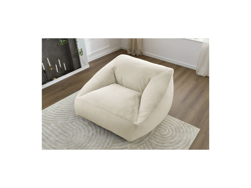 Pouf Ultra Moelleux - Lilibet - Tissu Imitation Fourrure