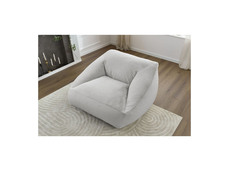 Pouf Ultra Moelleux - Lilibet - Tissu Imitation Fourrure