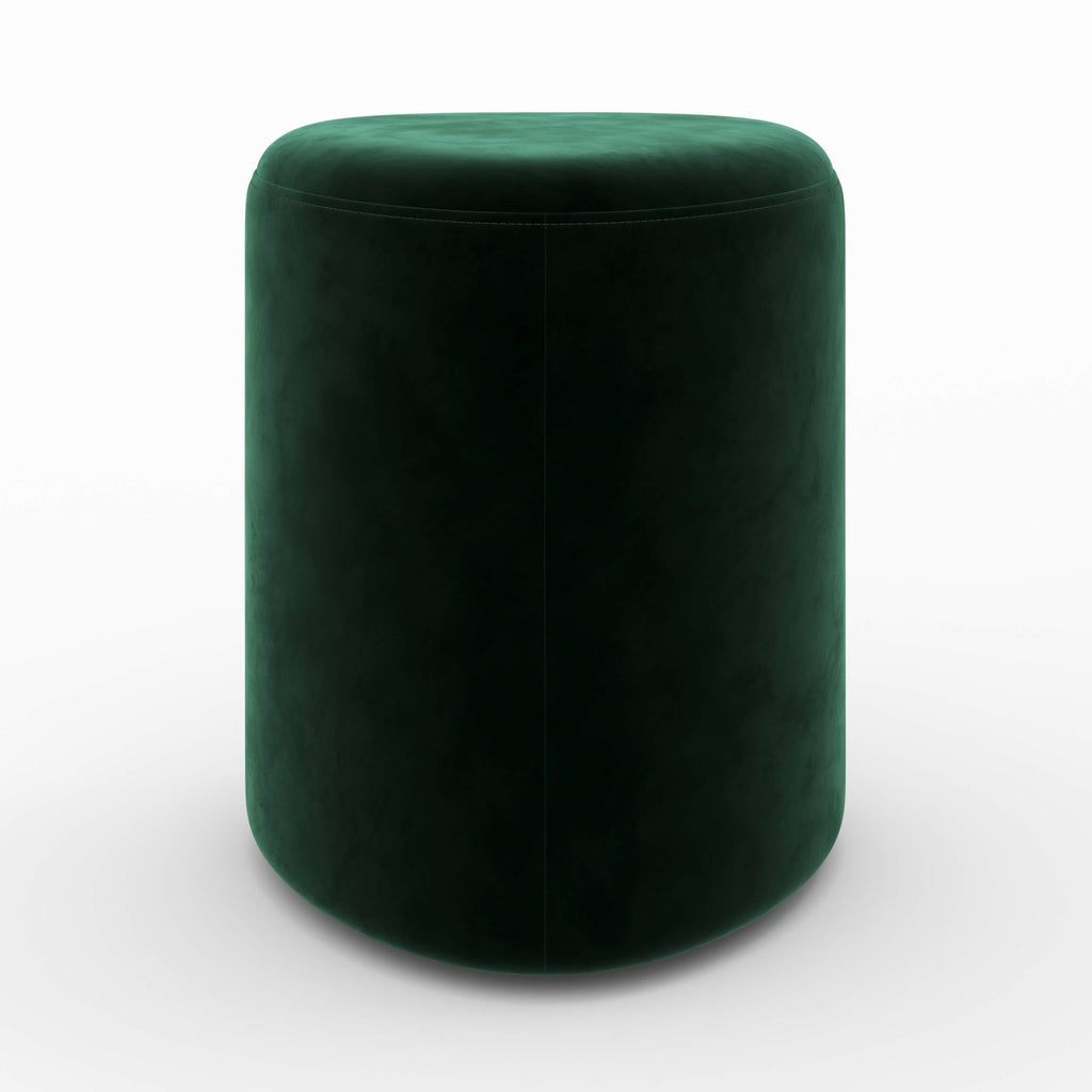 Emmy - Puf triangular de terciopelo verde