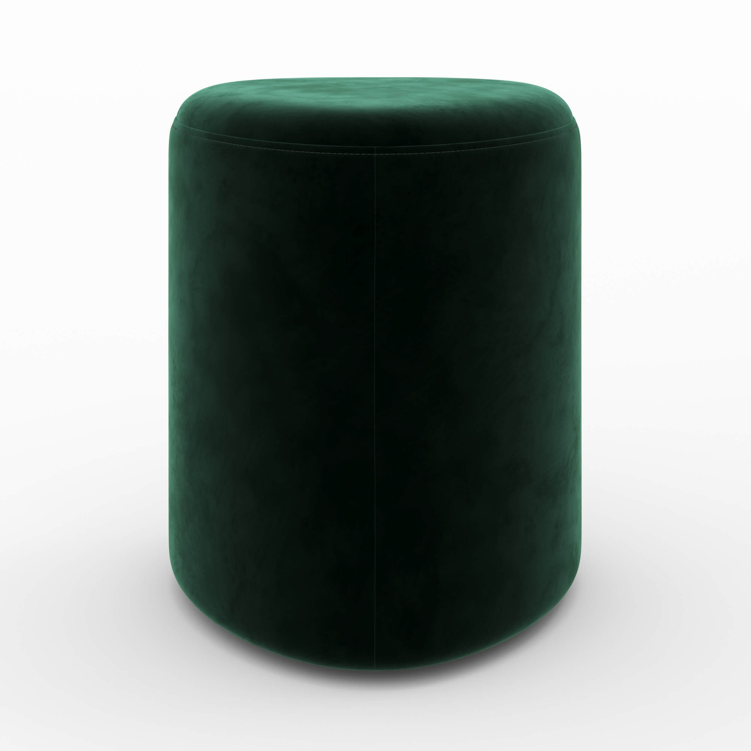Emmy - Puf triangular de terciopelo verde