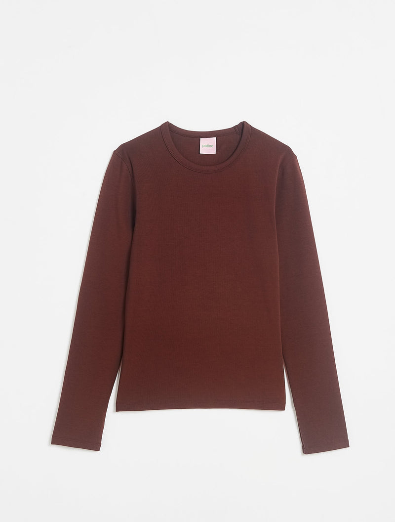 Le Top Manches Longues Power Stretch Marron Snickers