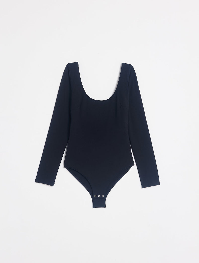 The Iconic Power Stretch Bodysuit Black Black Coffee