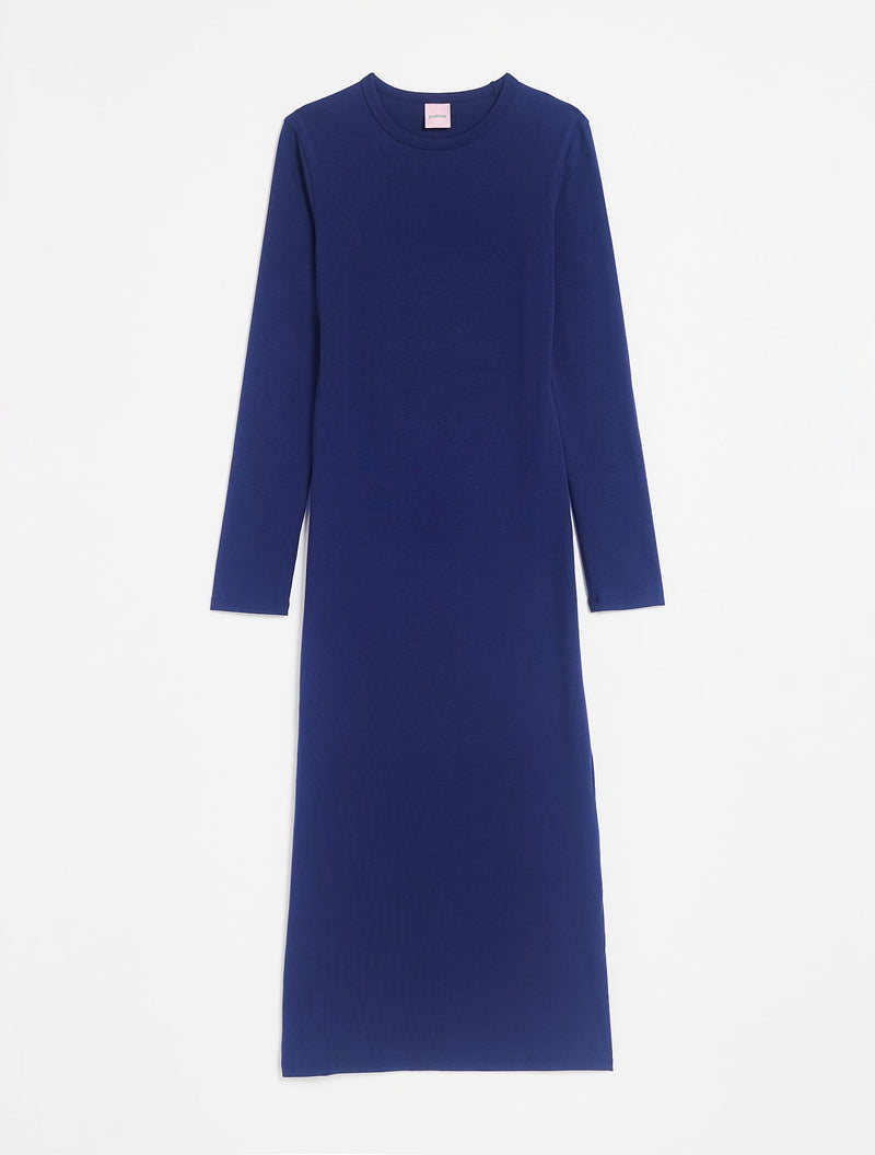 Vestido elástico ajustado azul marino