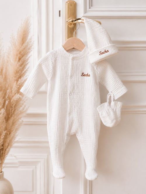 Le Précieux, Llavero de 3 piezas - Blanco - Para personalizar