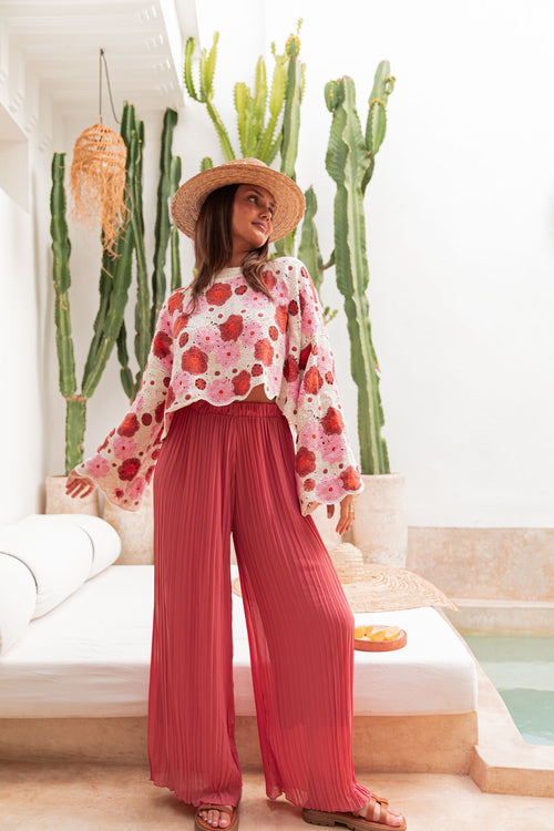 PIO Terracotta - Pantalon Plissé 16