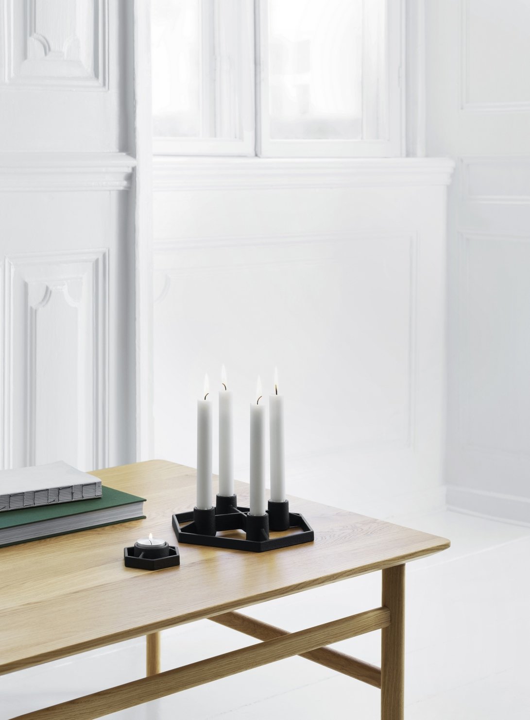 Prism 2-Candle Chandelier - Black