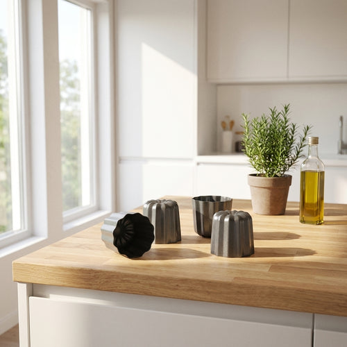 Lot De 4 Moules À Cannelés - Ø5.5 - Gris
