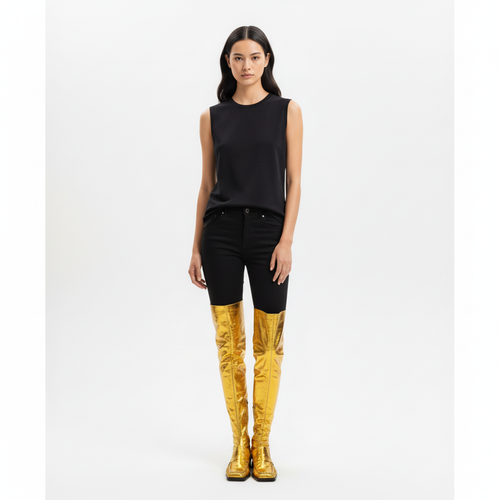 Bottes Half Boot - Dark Gold - Femme