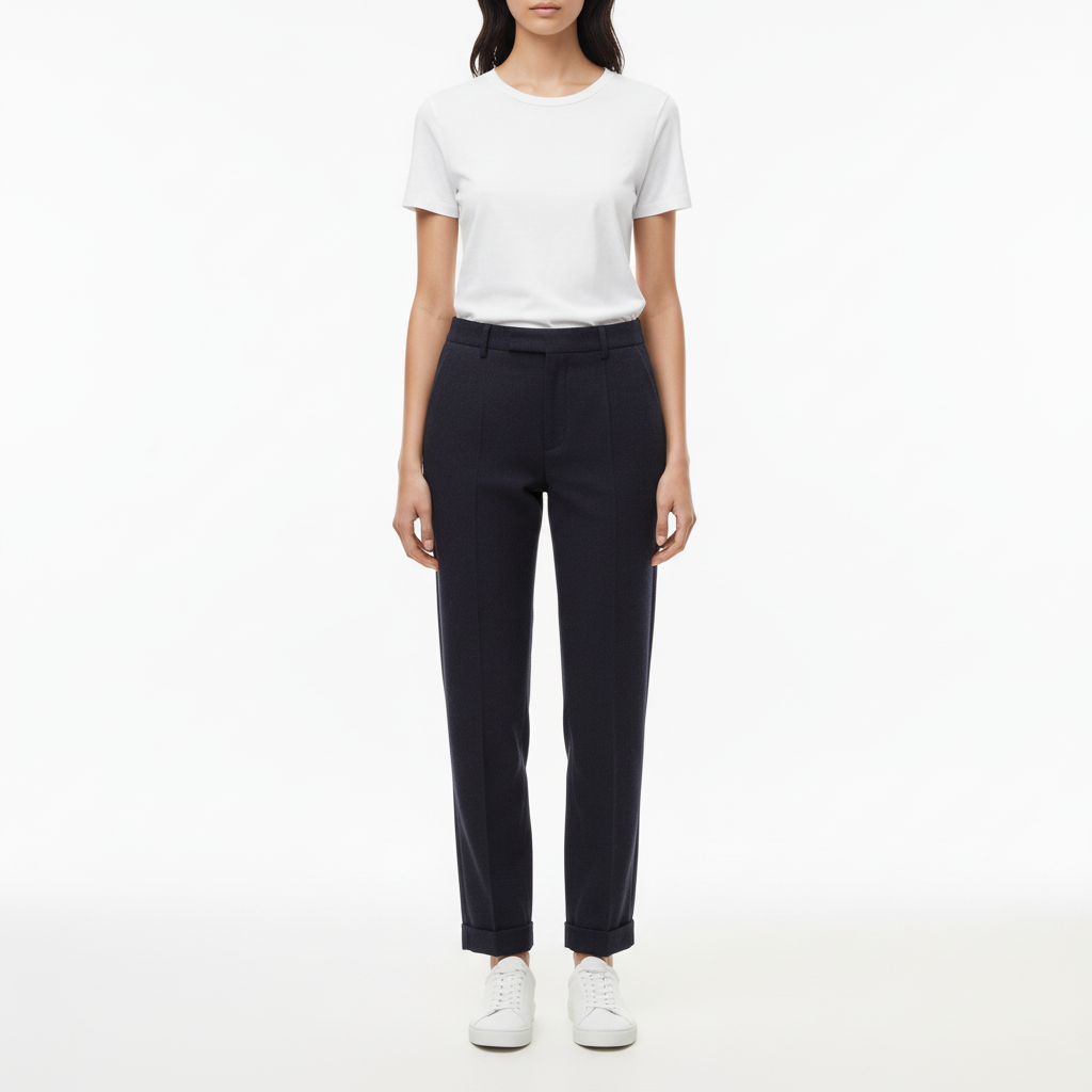 Pantalon B W Turn Up - Dark Blue - Homme
