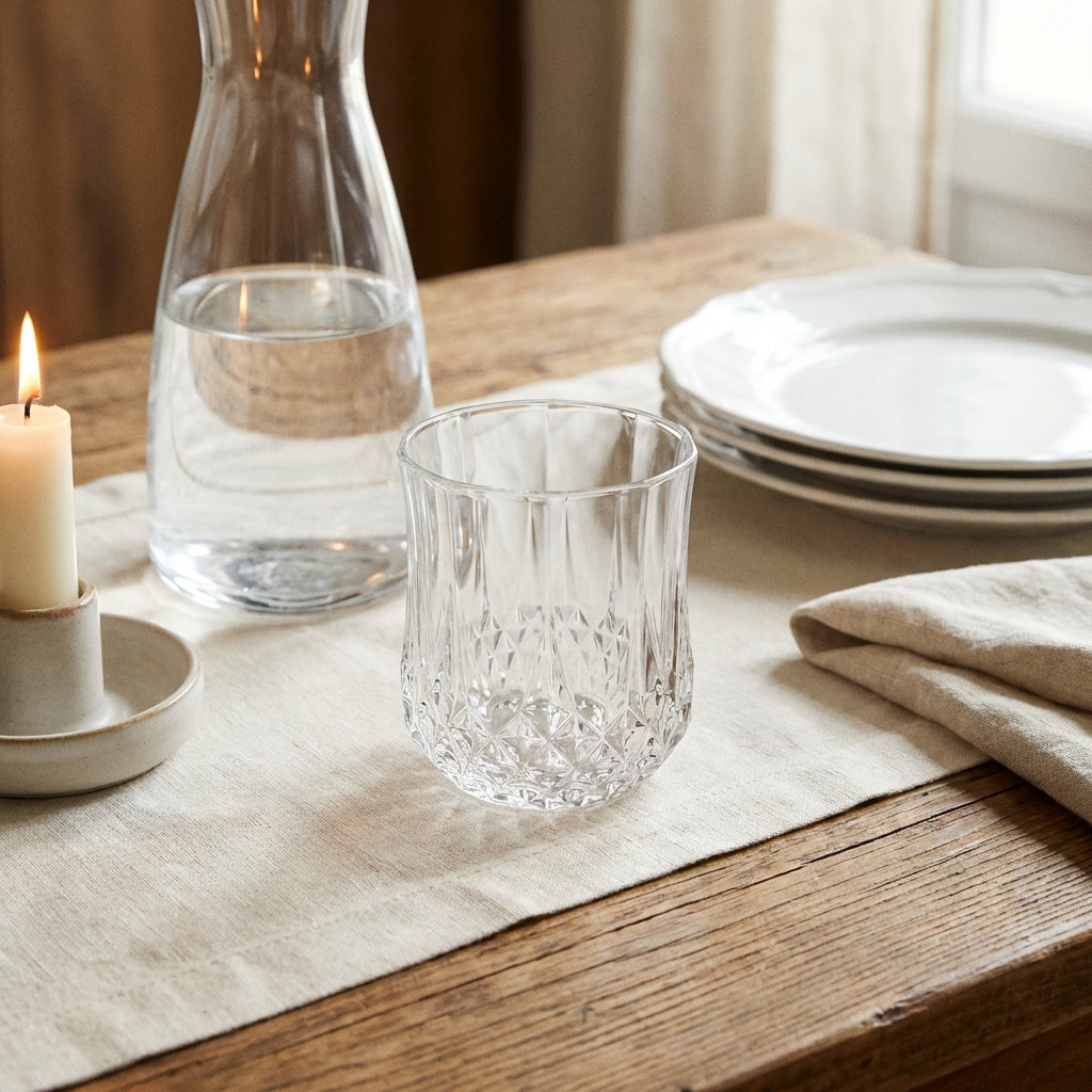 Longchamp - 4 Verres Bas - 23Cl - Cristal D'Arques