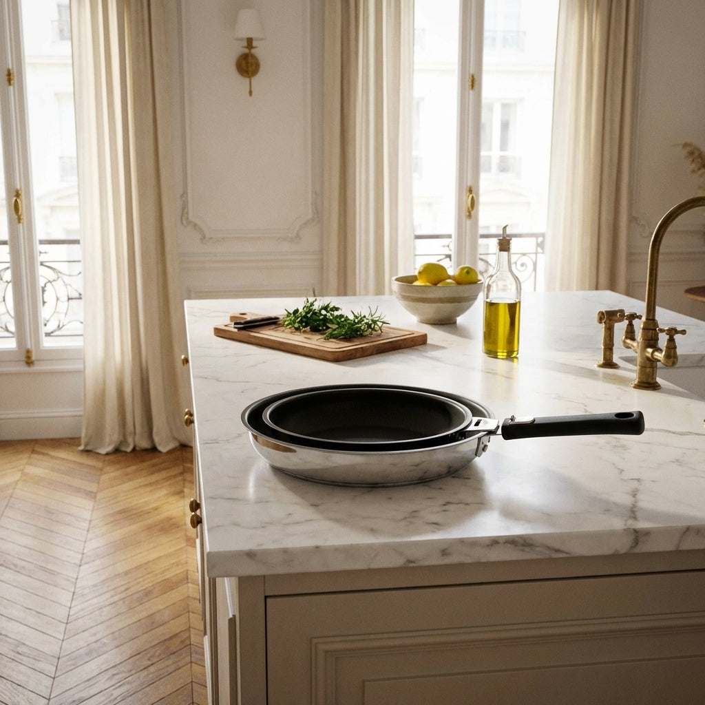 Malice - Set of 2 Pans 20/24cm Ceramic Coating & Handle - Black