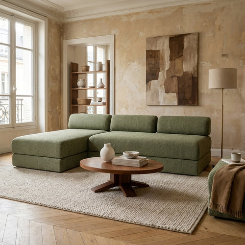 Canapé D'Angle Coco - 6 Places - Tweed