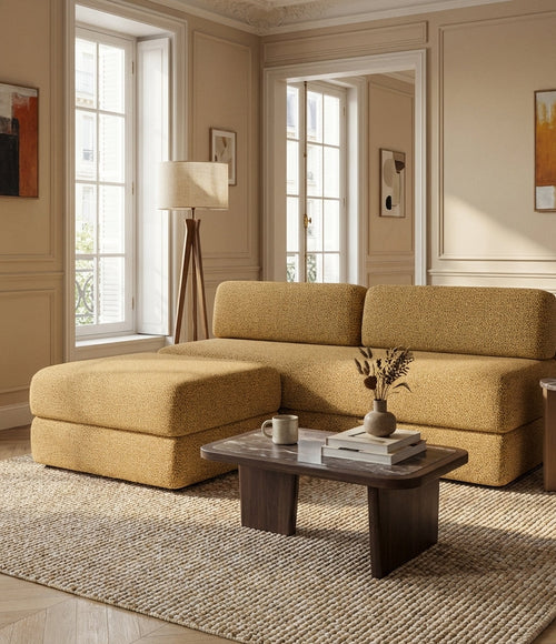 Canapé D'Angle Coco - 4 Places - Tweed