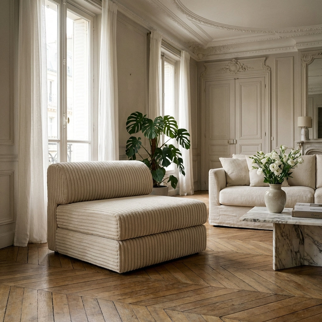 Fauteuil Tilia - Velours Côtelé XL