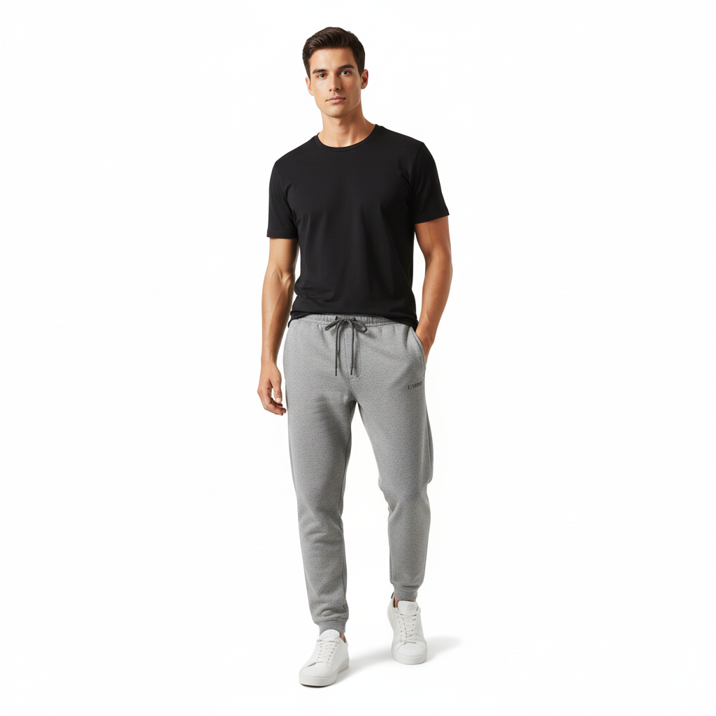 K-Way Philbert Brushed PC Jogging Bottoms - Marl Grey