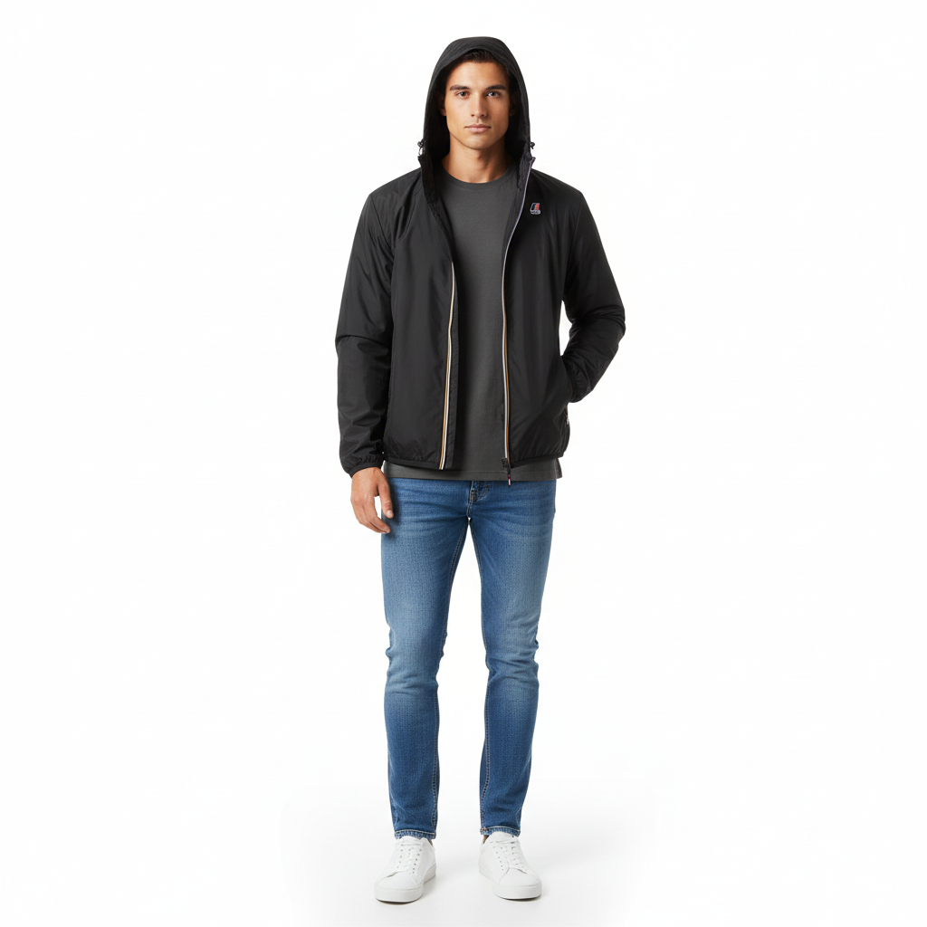 K-Way Le Vrai 4.0 Claude Warm Doubler Jacket - Pure Black