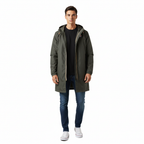 Parka con Capucha K-Way Le Vrai 4.0 Eiffel East - Caqui/Negro