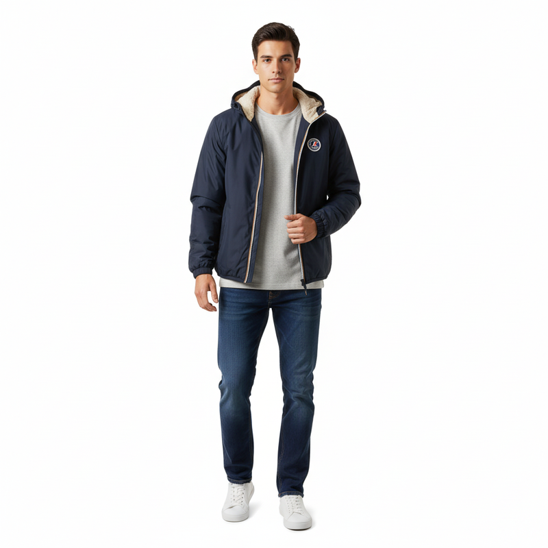 Blouson K-Way Le Vrai 4.0 Claude Orsetto - Marine/Ecru